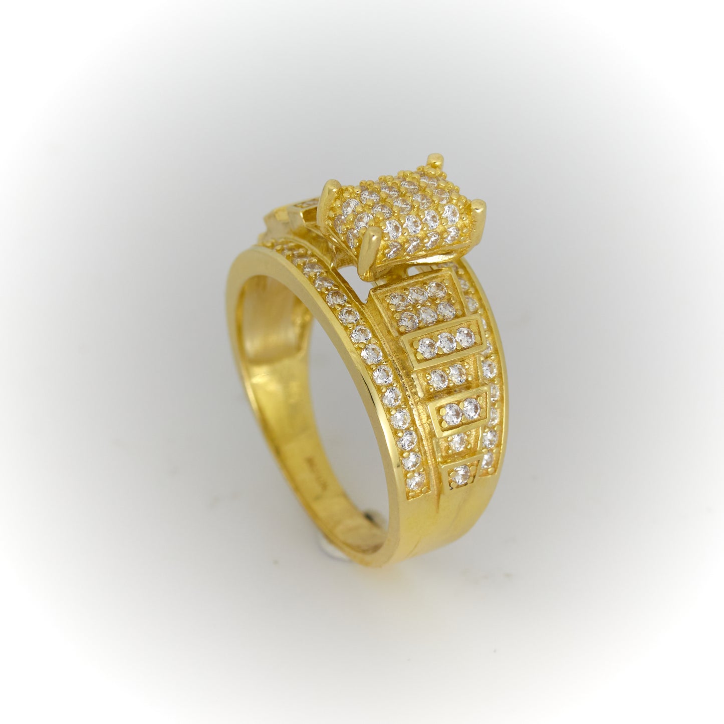 Yellow Gold Princess Ring 10K