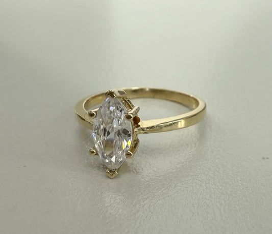 Yellow Gold Solitaire Ring KA659