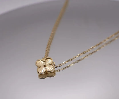 Yellow Gold Solid Clover Chain 14K