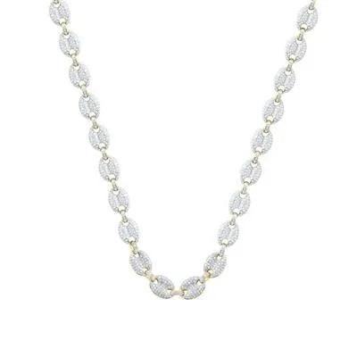 Yellow Gold Round Diamond Chain